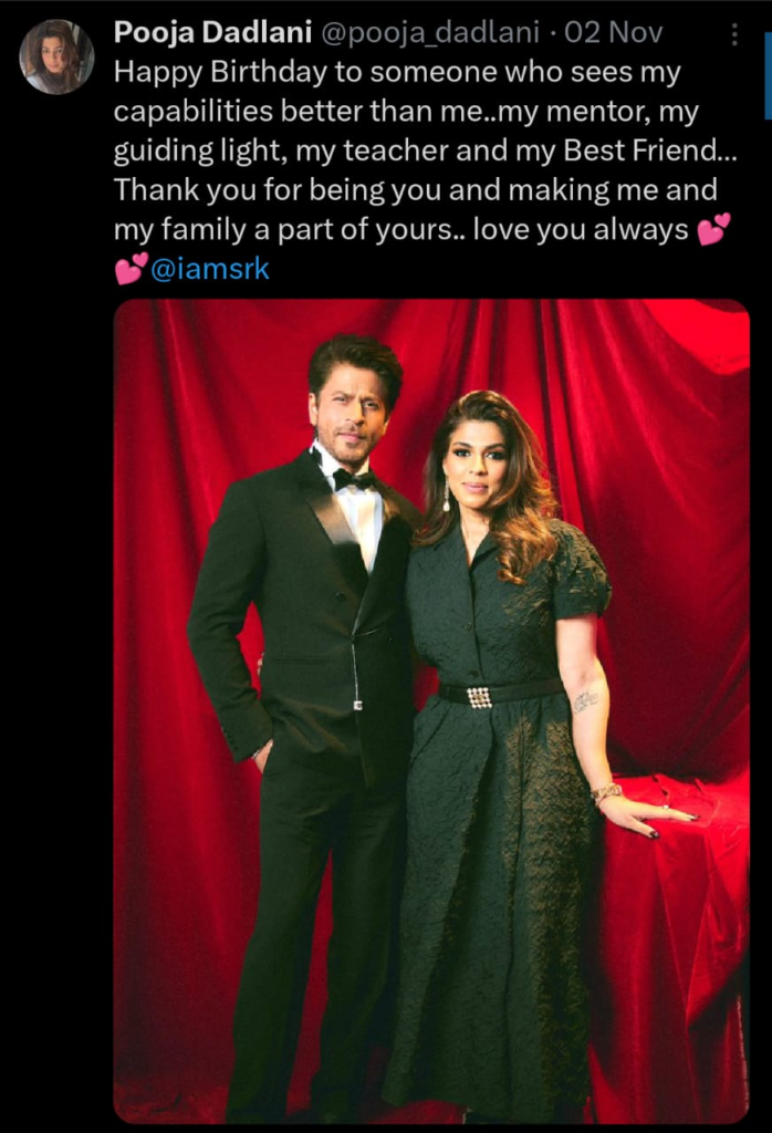 Pooja Dadlani on SRK’s Success